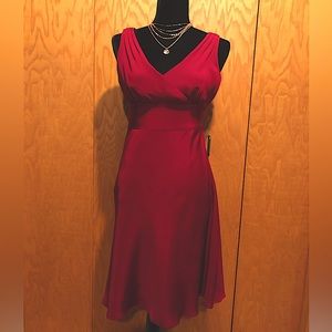 Women’s J. Crew Red Silk Dress Size 4P New with Tags BEAUTIFUL